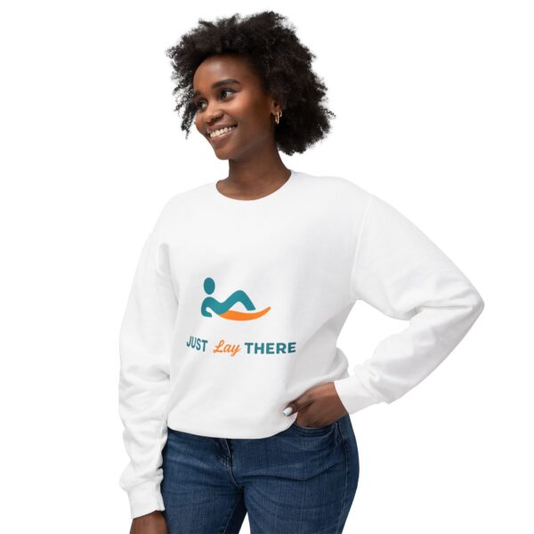 Just Lay There Unisex Lightweight Crewneck Sweatshirt - Image 3