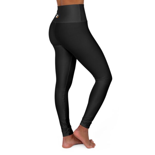 Stylish High Waisted Yoga Leggings Black - Image 4