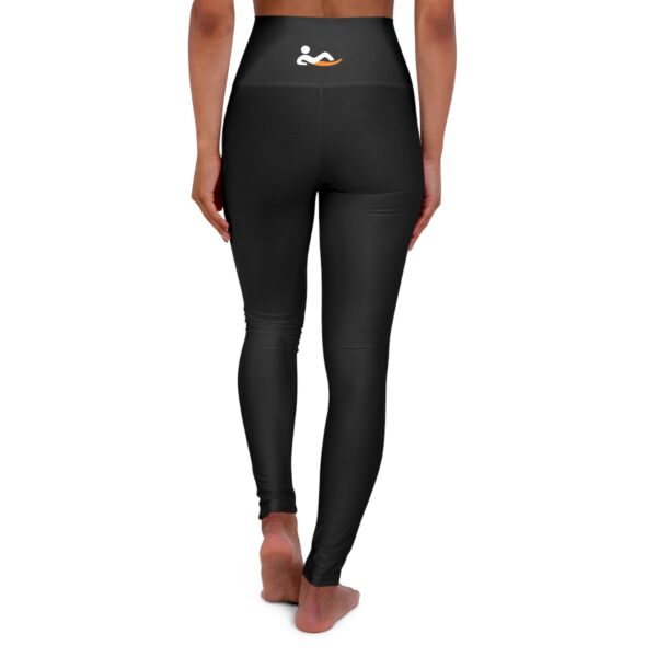 Stylish High Waisted Yoga Leggings Black - Image 2