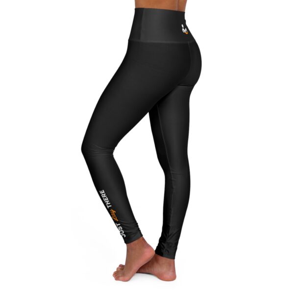 Stylish High Waisted Yoga Leggings Black - Image 3
